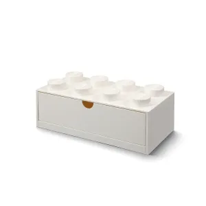 LEGO STORAGE - stolný box 8 so zásuvkou - biela