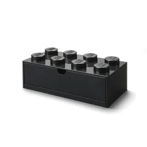 LEGO STORAGE - stolný box 8 so zásuvkou - čierna
