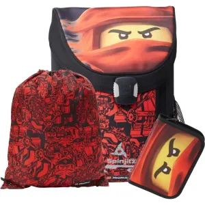 LEGO BAGS - Ninjago Red Easy - školská aktovka, 3 dielny set