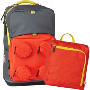 LEGO BAGS - Titanium/Red Signature Maxi Plus - školský batoh + taška na telocvik