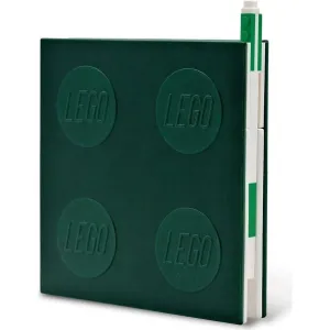 LEGO BAGS - Zápisník s gélovým perom ako klipom - zelený