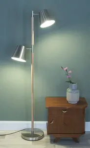 Podlahová lampa Leitmotiv Rubi 150cm, satén