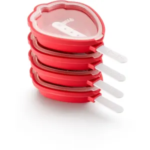 Lékué Kit Strawberry Popsicle Molds súprava formičiek na zmrzlinu 4 ks