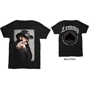 Lemmy Kilmister Tričko Pointing Photo Men Black XL