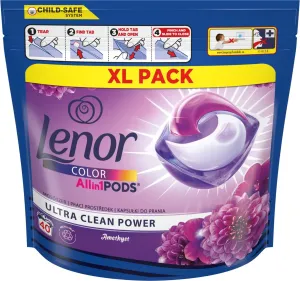 Lenor All-in-1 PODS Pracie Kapsuly, 40 Praní, Amethyst & Floral Bouquet