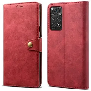Lenuo Leather flipové puzdro pre Xiaomi Redmi Note 11/11S, červené