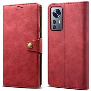 Lenuo Leather flipové puzdro pre Xiaomi 12/12X, červená