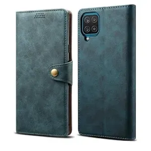 Lenuo Leather pre Samsung Galaxy A12, modré