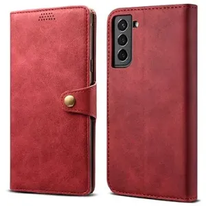 Lenuo Leather flipové puzdro na Samsung Galaxy S22+ 5G, červené