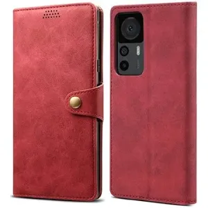 Lenuo Leather flipové puzdro na Xiaomi 12T/12T Pro, červené