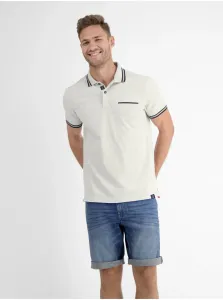 Light gray men's brindle polo shirt LERROS - Men #6415100