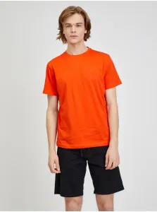 Oranžové pánske basic tričko LERROS #1065591