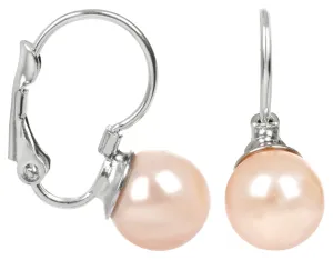 Levien Pôvabné náušnice s perličkou Pearl Peach