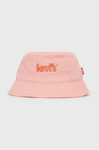 Bavlnený klobúk Levi's ružová farba, bavlnený #209696