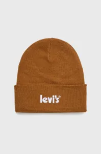 Detská čiapka Levi's hnedá farba biela,