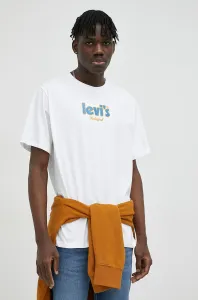 Bavlnené tričko Levi's biela farba, s nášivkou #6979704