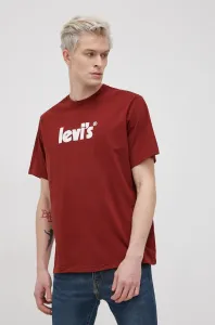 Levi's® SS RELAXED FIT TEE Pánske tričko, vínová, veľkosť #189088