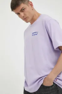 Bavlnené tričko Levi's fialová farba, s potlačou #8748412