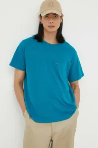 Bavlnené tričko Levi's tyrkysová farba, jednofarebný