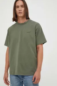 Bavlnené tričko Levi's zelená farba, jednofarebné #8692717