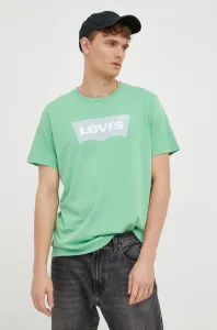 Bavlnené tričko Levi's zelená farba, s potlačou #246485