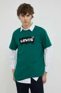 Bavlnené tričko Levi's zelená farba, s potlačou #8675688