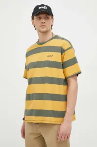 Bavlnené tričko Levi's zelená farba, vzorované #7653456