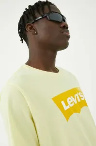 Bavlnené tričko Levi's žltá farba, s potlačou #9079688