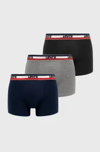 Levi's® MEN BACK IN SESSION TRUNK 3P Pánske boxerky, čierna, veľkosť #171124