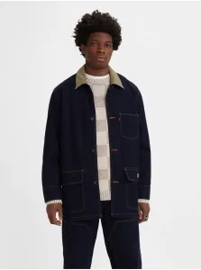 Levi's Dark Blue Men's Denim Jacket with Levi's® Cypress Wool - Mens #258187