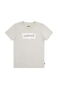 Detské bavlnené tričko Levi's béžová farba, s potlačou #8833754