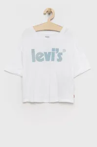 Detské bavlnené tričko Levi's biela farba, #8137230