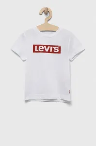 Detské bavlnené tričko Levi's biela farba, s potlačou #9032518