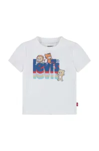 Detské bavlnené tričko Levi's biela farba, s potlačou #8459273