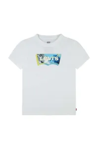 Detské bavlnené tričko Levi's biela farba, s potlačou #8464082