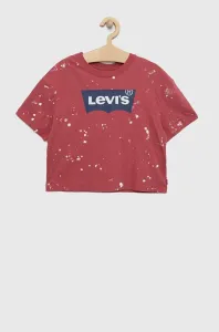Detské bavlnené tričko Levi's červená farba, #8040336