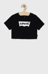 Detské bavlnené tričko Levi's čierna farba, #5557751