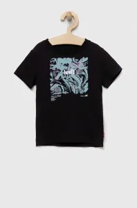 Detské bavlnené tričko Levi's čierna farba, s potlačou #8468655