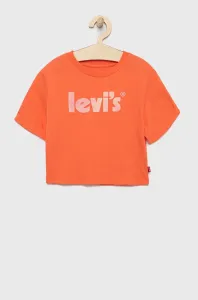 Detské bavlnené tričko Levi's oranžová farba, #220111