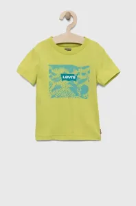 Detské bavlnené tričko Levi's zelená farba, s potlačou #8459280