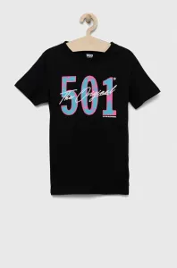 Detské tričko Levi's čierna farba, s potlačou #8464085
