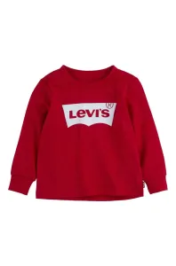 Detské tričko s dlhým rukávom Levi's červená farba, s potlačou #9288259