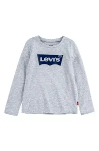 Detské tričko s dlhým rukávom Levi's šedá farba #174087