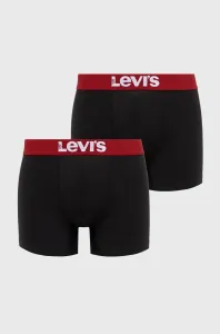 Levi's® MEN SOLID BASIC BOXER 2P Pánske boxerky, čierna, veľkosť #435530