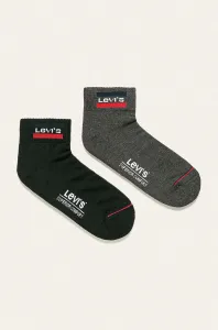 Levi's MID CUT SPRTWR LOGO 2P Ponožky, čierna, veľkosť 43-46