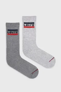 Levi's® MID CUT SPRTWR LOGO 2P Ponožky, sivá, veľkosť #413081