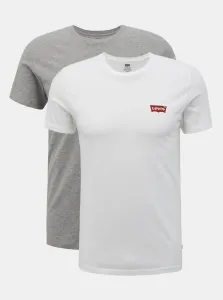 Sada dvoch pánskych basic tričiek v bielej a šedej farbe Levi's® #159938