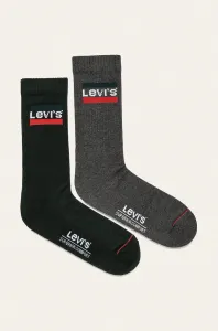 Levi's REGULAR CUT SPRTWR LOGO 2P Ponožky, čierna, veľkosť 39 - 42