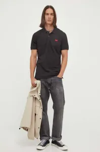 Levi's® SLIM HOUSEMARK POLO Pánske tričko Polo, čierna, veľkosť #7619500