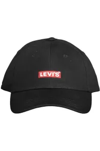 Bavlnená čiapka Levi's D6250.0001-59, čierna farba, jednofarebná